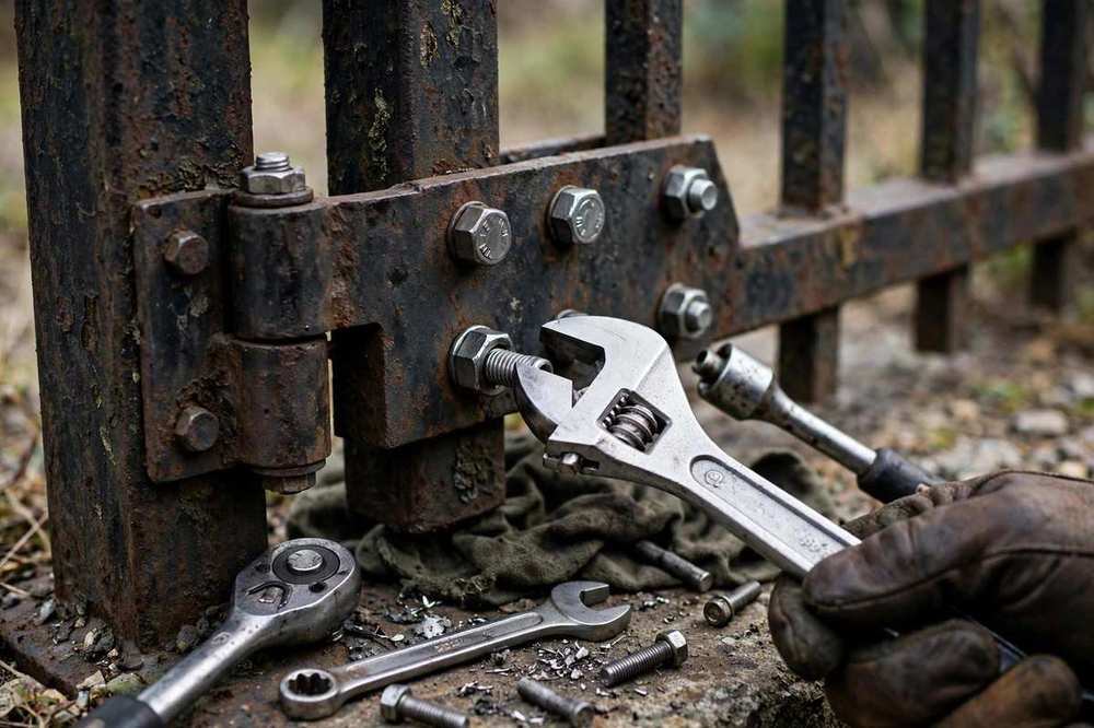 Experienced Gate Repair professionals at work